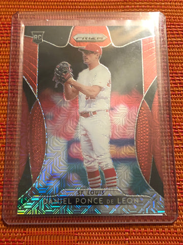 2019 Prizm Red Mojo Refractor #44 Daniel Ponce de Leon /299