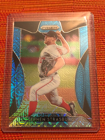 2019 Prizm Blue Mojo Refractor #22 Stephen Strasburg /399