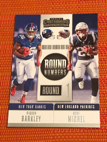 2018 Contenders ROUND NUMBERS # 1 Saquon Barkley Sony Michael