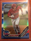 2019 Bowman Chrome Prospect Blue Refractor #d134/150 Adam Haseley #BCP-28