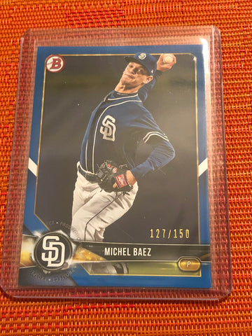 2018 Bowman Draft Chrome #BDC-130 Michael Baez Blue Base #'d /150