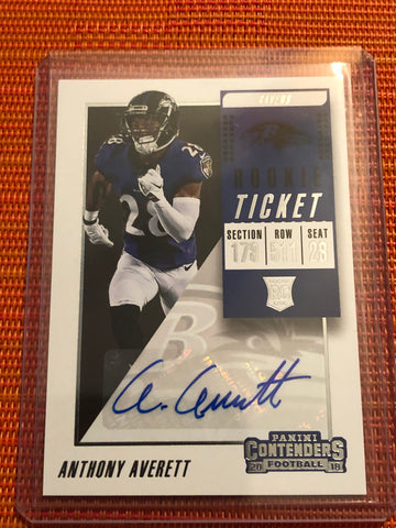 2018 PANINI CONTENDERS ANTHONY AVERETT ROOKIE Tick. AUTOGRAPH RC AUTO
