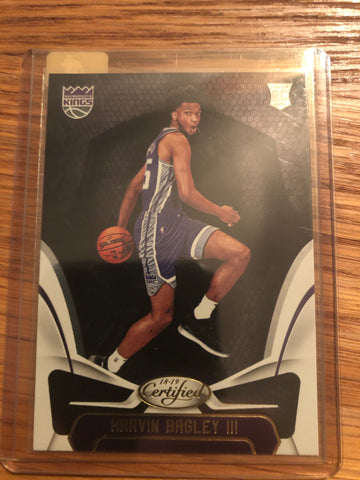 MARVIN BAGLEY III 2018/19 Panini CERTIFIED RC * ROOKIE CARD * #152 KINGS