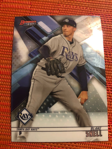 2018 Bowman's Best BLAKE SNELL Refractor #69 base card - Tampa Bay Rays