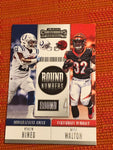 2018 Contenders Football Round Numbers #RNA-HW Mark Walton Nyheim Hines