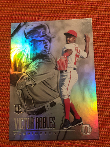 2018 PANINI CHRONICLES VICTOR ROBLES ILLUSION WASHINGTON NATIONALS RC # 21