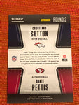 2018 Contenders Football Round Numbers #RNA-SP Dante Pettis Courtland Sutton