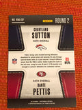 2018 Contenders Football Round Numbers #RNA-SP Dante Pettis Courtland Sutton