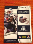 SONY MICHEL 2018 PANINI CONTENDERS ROOKIE OF THE YEAR CONTENDER