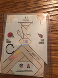 2018 Panini Illusions Matching Numbers #7 David Johnson Nick Chubb