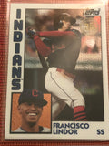 2019 Topps Francisco Lindor Silver Pack Promo Chrome Refractor #T84-9