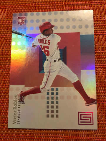 2018 PANINI CHRONICLES VICTOR ROBLES STATUS ROOKIE #7 NATIONALS ROOKIE CARD RC