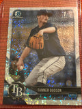 2018 Bowman Chrome Draft Sparkles Ref* Refractor SP Tanner Dodson Tampa Bay Rays