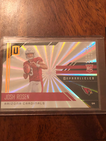 2018 Panini Unparalleled Shine #205 Josh Rosen Arizona Cardinals