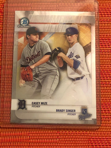 2018 Bowman Draft CASEY MIZE / BRADY SINGER - RECOMMENDED VIEWING INSERT