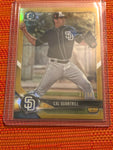 2018 Bowman Draft Chrome Gold Refractor #BDC-195 Cal Quantrill San Diego Padres