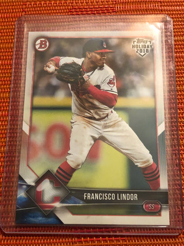 2018 Topps Bowman Holiday #TH-FL Francisco Lindor Cleveland Indians