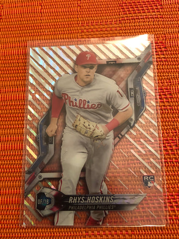 2018 Topps High Tek Magma Diffractor Rhys Hoskins RC Phillies