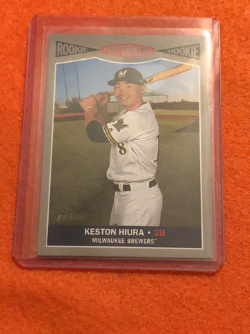 2019 Topps Heritage High Number KESTON HIURA Rookie Performers Brewers RP-14