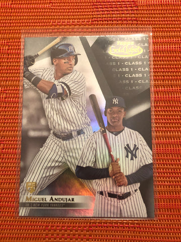 2018 Topps Gold Label Class 1 #75 Miguel Andujar RC New York Yankees