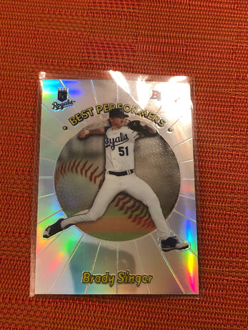 Brady Singer Topps 2018 Bowman’s Best “Best Performers” Card 98BP-BS