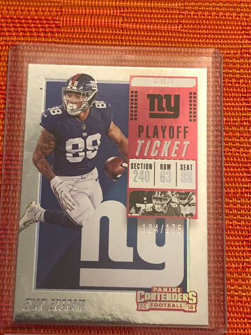 2018 Panini Contenders Playoff Tick. Evan Engram #/175