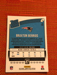2018 Donruss Optic Base Rated Rookie #192 Braxton Berrios - New England Patriots