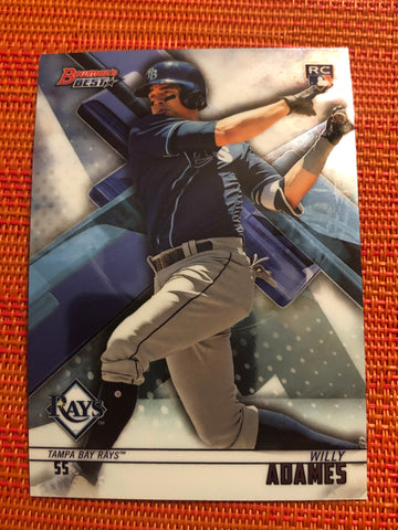 2018 BOWMAN'S BEST WILLY ADAMES  REFRACTOR ROOKIE #55 RAYS