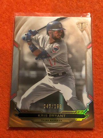 2019 Topps Triple Threads #26 Kris Bryant Amber /199 Chicago Cubs