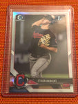 2018 Bowman Draft Chrome Refractor #BDC-48 Ethan Hankins Cleveland Indians Card