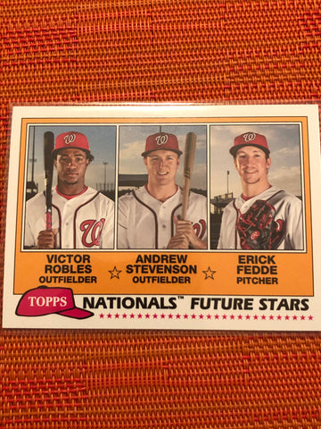 2018 Topps Archives '81 Future Stars Victor Robles/Andrew Stevenson/Erick Fedde