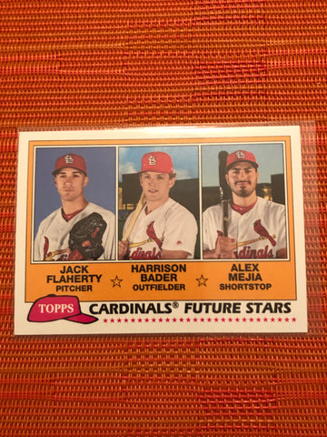 2018 Topps Archives Future Stars Cardinals #FS-STL Bader Flaherty Mejia SP RC