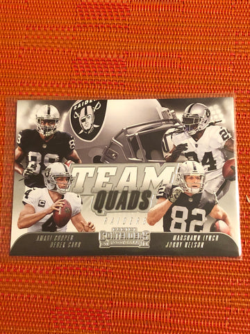 2018 Contenders Team Quads  #7  RAIDERS   CARR  COOPER  NELSON  LYCH