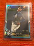 2018 Bowman Draft Chrome #BDC-130 Michael Baez Sky Blue Refractor #'d /402