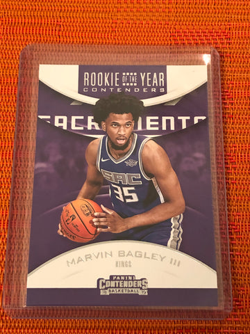 2018-19 Panini Contenders Rookie of the Year Contenders #12 Marvin Bagley III