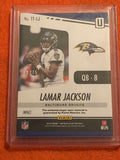 2019 Panini Unparalleled Lamar Jackson Relic Card TT-LJ Baltimore Ravens 10/75 3 Color patch