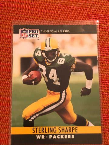 1990 Pro Set #114a Sterling Sharpe ERR Birth Glenville, GA vs Chicago, IL