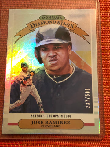 2019 Donruss Baseball Season Stat Line #6 Jose Ramirez /500