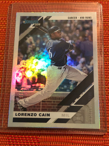 2019 Donruss Baseball Career Stat Line #184 Lorenzo Cain /490