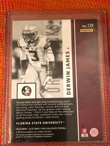 2018 Elite Draft Picks Football Card #129A Derwin James