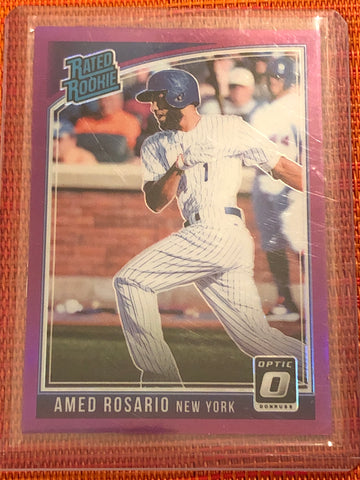 2018 Panini Donruss Optic Pink #37.1 Rated Rookies Amed Rosario (New York) Card