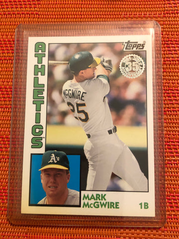 2019 Topps Series 1 1984 Topps Baseball #T84-61 Mark McGwire Athletics