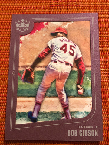 2019 Diamond Kings #123 Bob Gibson SP Short Print Plum Framed St. Louis Cardinals