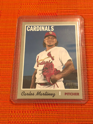 CARLOS MARTINEZ #482 2019 TOPPS HERITAGE SHORT PRINT SP CARDINALS