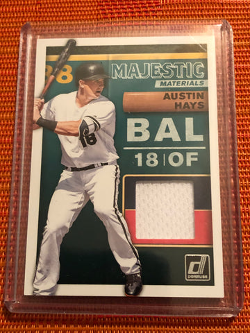 2019 Donruss Baseball Majestic Materials #MM-AH Austin Hays