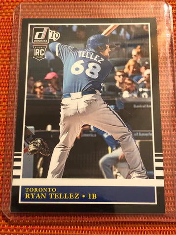 RYAN TELLEZ (RC Logo) 2019 Donruss (Black Parallel) Variation SP! #239 *Mint!