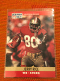 1990 Pro Set Football #295 JERRY RICE San Francisco 49ers HOFer MT