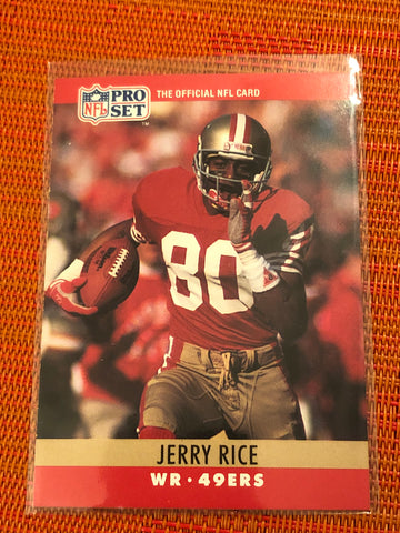 1990 Pro Set Football #295 JERRY RICE San Francisco 49ers HOFer MT