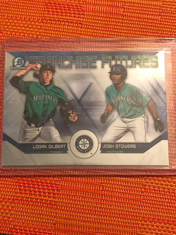 JOSH STOWERS LOGAN GILBERT 2018 Bowman Chrome Draft Franchise Futures Mariners