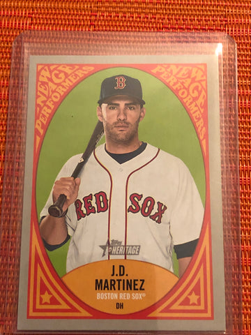 2019 Topps Heritage New Age Performers Insert #NAP-3 J.D. MARTINEZ Red Sox